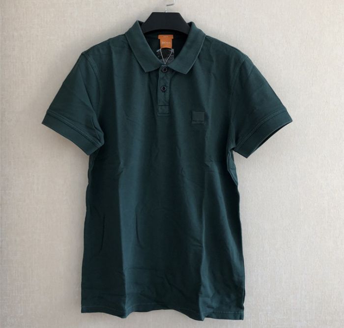 Hugo Boss Pascha Slim Fit Cotton Polo Shirt by BOSS Orange 50249531 Dark Green on 100outlets