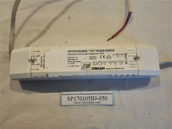 Osram OT75/220-240/24, Voltage LED Driver 75W 24V 3.13A, OPTOTRONIC OT Series Used on