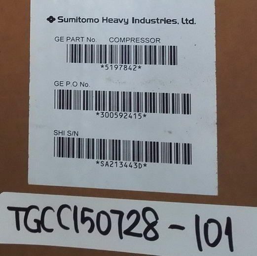 SHI F-50 F-50HW Helium Compressor for GE NMRI PN: 5197842 SRDK Cryocooler  on 100outlets.com