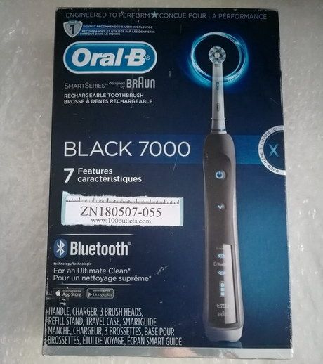 Downtown klok arm BRAUN ORAL-B BLACK 7000 SMART SERIES BLUETOOTH RECHARGEABLE TOOTHBRUSH on  100outlets.com