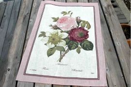 ULSTER WEAVERS RHS FLORAL CLEMATIS 000FCL Linen Tea Towel Royal Horticultural Society