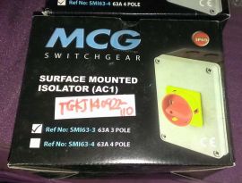 MCG Surface Mounted Rotary Isolator AC1 SMI63-3 63A 3POLE